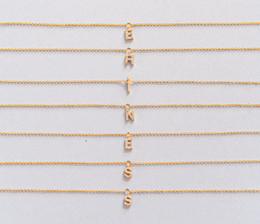 Diamond Mini Initial Necklace